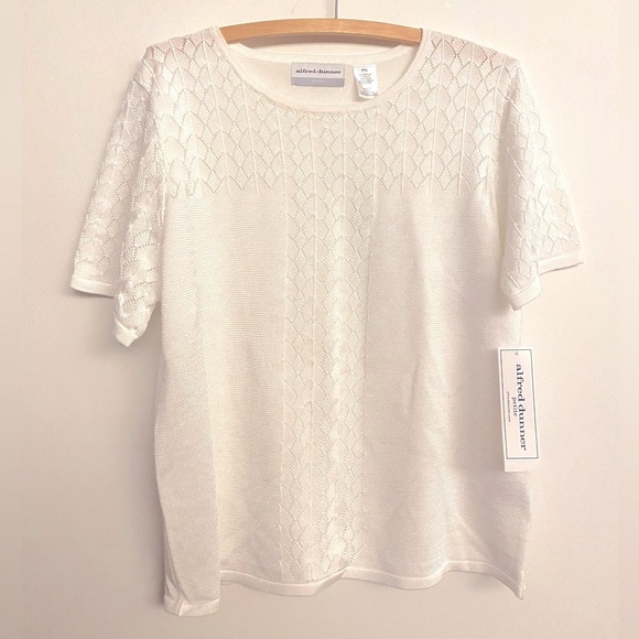 Alfred Dunner Tops - NWT Alfred Dunner Lace Design Short Sleeve Top